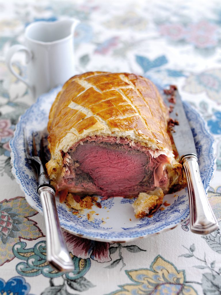 Parma Ham and Wild Mushroom Beef Wellington with Brussels pate