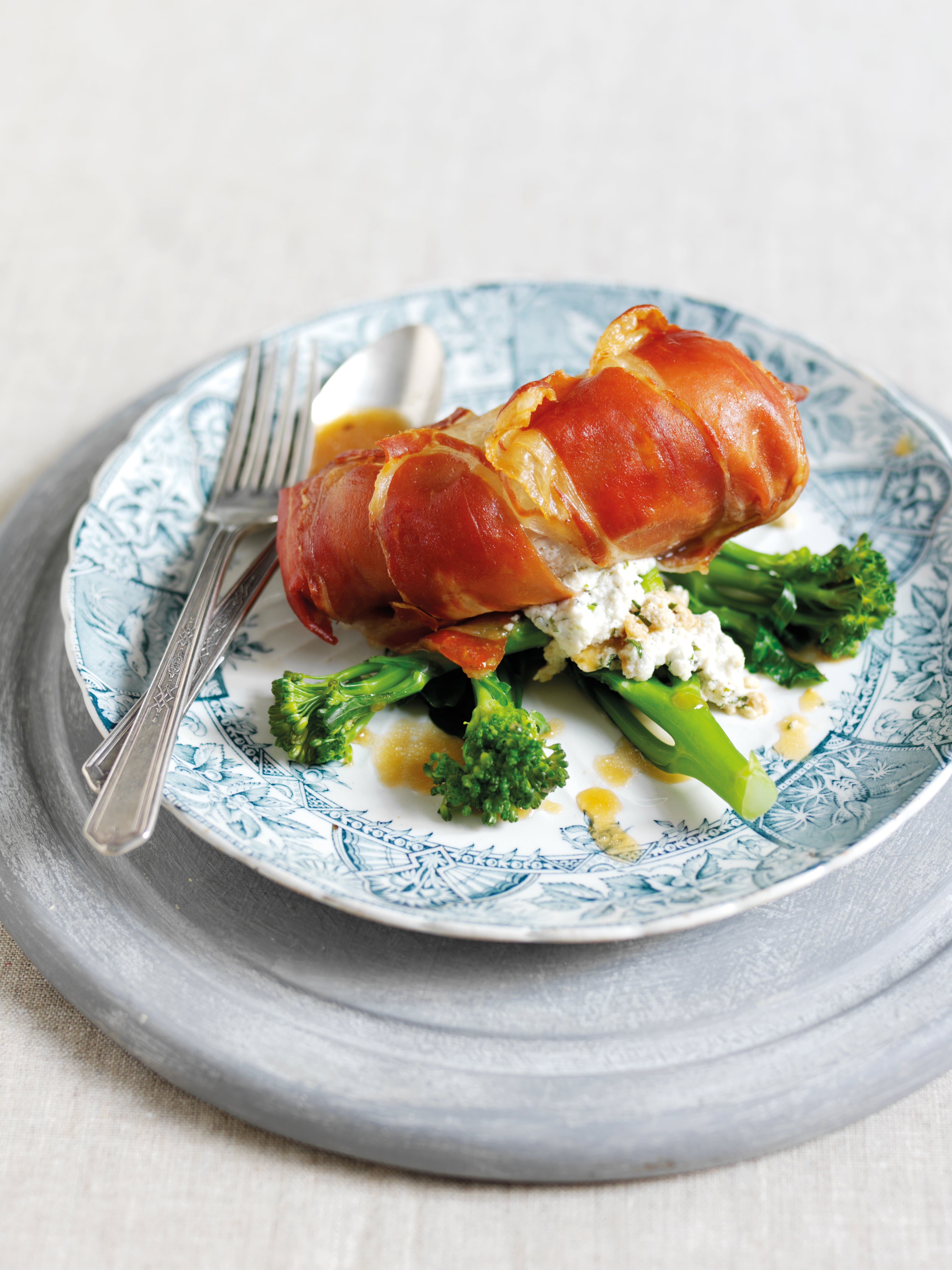 Parma Ham-Wrapped Chicken Breasts Stuffed with Ricotta and Herbs