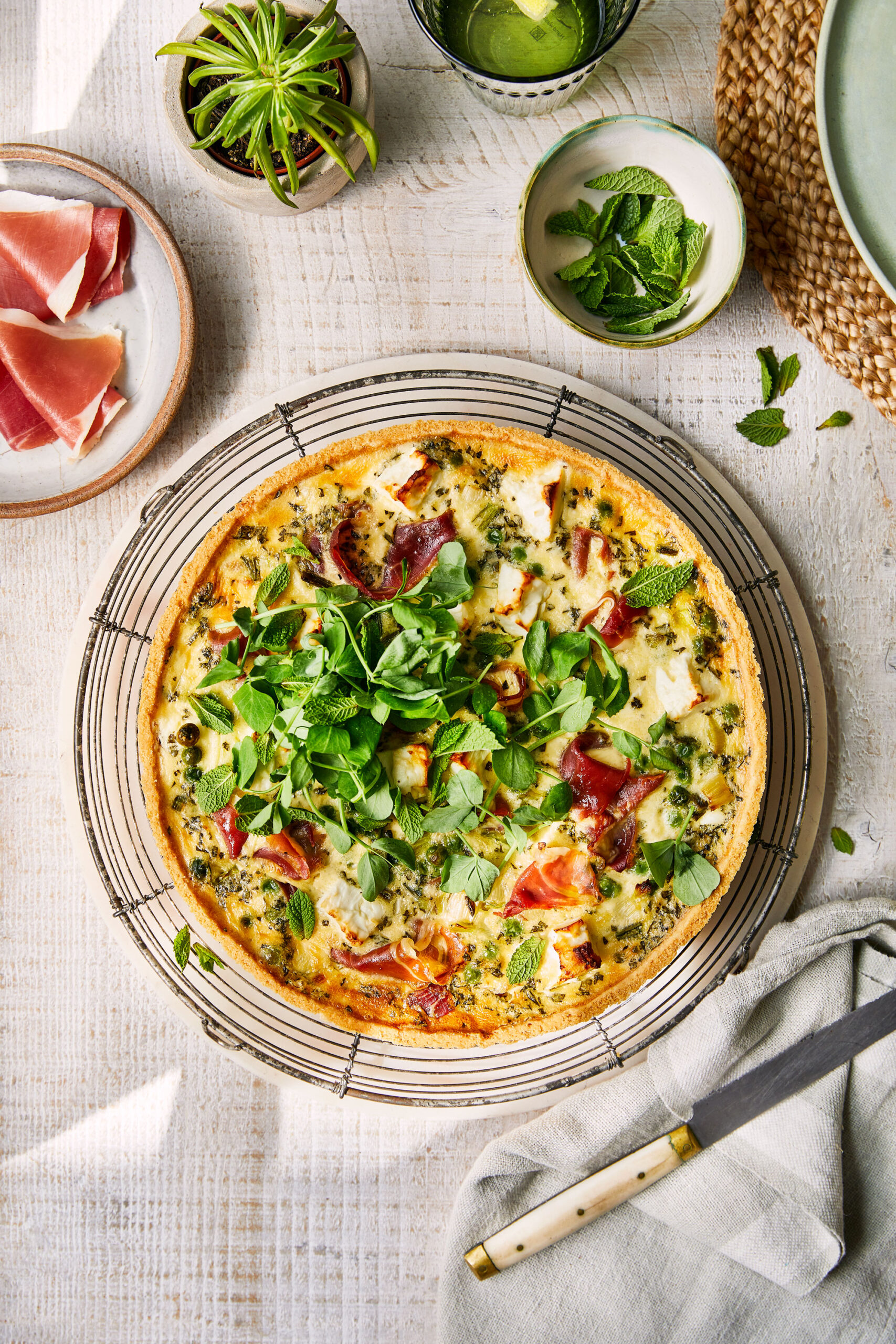 Pea, Prosciutto di Parma & Feta Quiche | Consorzio del Prosciutto di Parma
